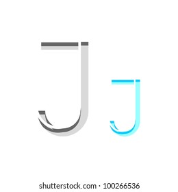Stencil font letter J
