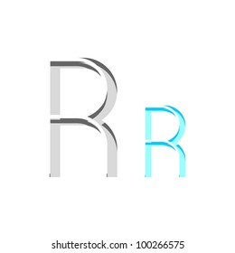 Stencil font letter R