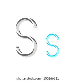 Stencil font letter S