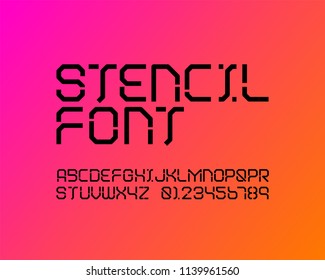 Stencil Font Set