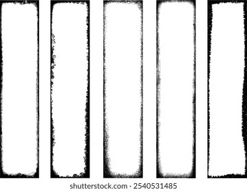 Schablonenrahmen Tinte und Spray Pinselstrich Textur Rahmen Set