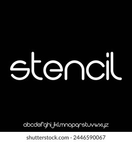 stencil, fun and playful vintage alphabet vector typeset font