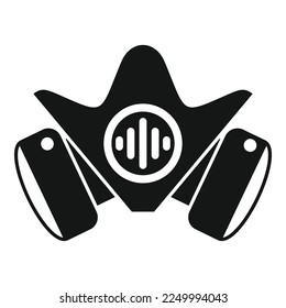 Stencil gas mask icon simple vector. Chemical air. Toxic army