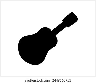Stencil guitar music icon Doodle clipart Vector stock illustration EPS 10