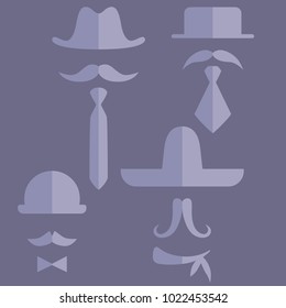 Stencil hat and mustache