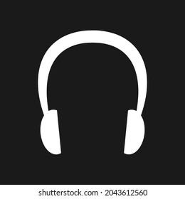 Stencil headphones icon isolated. Vector stock illustration. EPS 10