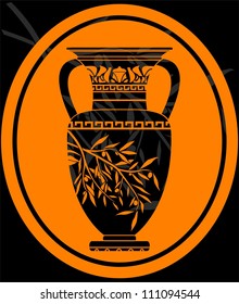 estêncil de jarro para azeite. ilustração vetorial