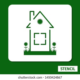 Stencil for laser cutting on wood and metal. Decorative laser cut cards. Natural ornament for printing and engraving.
