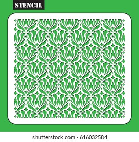 Stencil. Laser cutting template. Template pattern for decorative panel. Vector damask ornament for design, wedding invitations, greeting cards, wallpaper.