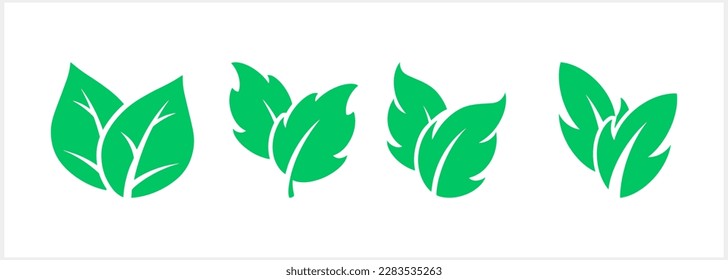 Stencil leaf icon isolated. Eco clipart. Laurel cartoon vector stock illustration. EPS 10