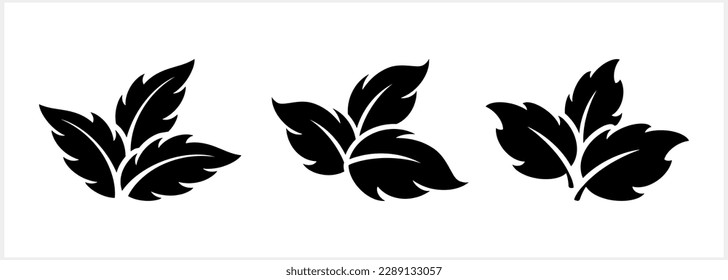 Stencil leaf icon isolated. Eco clipart. Laurel cartoon vector stock illustration. EPS 10