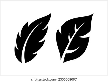 Stift-Blatt-Symbol einzeln. Eco Clip Art. Laurel Cartoon Vektorgrafik Stockillustration. EPS10