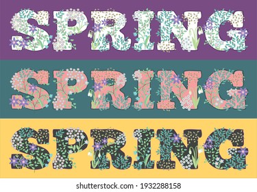 resorte de estampado de flores diferentes