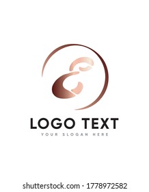 A stencil loftype letter E logo template, Vector logo for business and company identity 