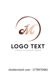 Una plantilla de logotipo de letra M de tipo de loftype, logotipo de vectores para identidad empresarial y de empresa 