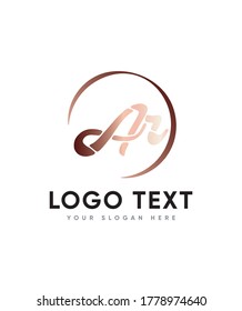 A stencil loftype letter A and R linked logo template, Vector logo for business and company identity 