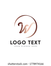 Una plantilla de logotipo de letra de tipo de loftype W, logotipo de vectores para identidad empresarial y de empresa 