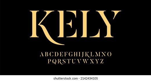 Stencil Luxury Stylist Vector Font