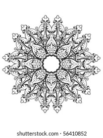 Stencil Mandala Indian Design