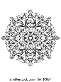 Stencil Mandala Indian Design