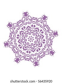 Stencil Mandala Indian Design