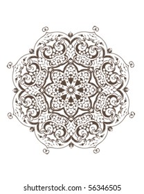 Stencil Mandala Indian Design Fashion