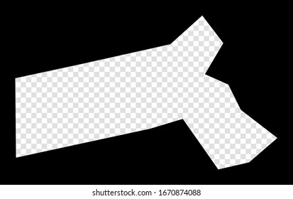 Landkarte von Massachusetts. Einfache und minimale transparente Karte von Massachusetts. Schwarzes Rechteck mit Schnittform des uns-Zustands. Trendy Vektorillustration Illustration.