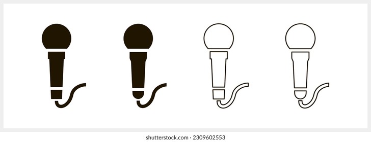 Stencil microphone icon Mic clipart Vector stock illustration EPS 10