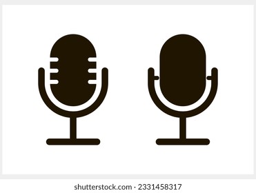 Stencil microphone icon Mic clipart Vector stock illustration EPS 10