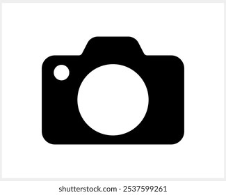 Stencil photo camera icon isolated Vector stock illustration