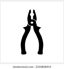 Stencil pliers icon Tools clipart Vector stock illustration EPS 10