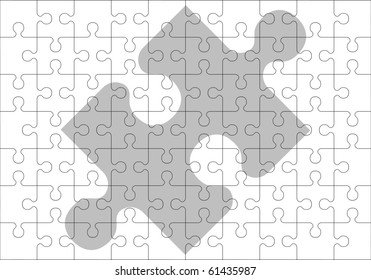 stencil of puzzle pieces. vector illustration