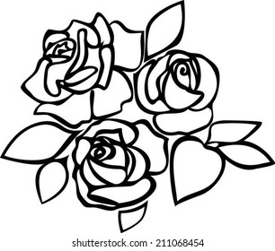 stencil roses design