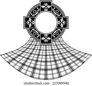 stencil of scottish celtic ring. vector illustration