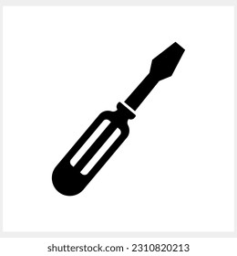 Stencil screwdriver icon Tool clipart Vector stock illustration EPS 10