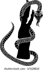 stencil of snake. vector illustration