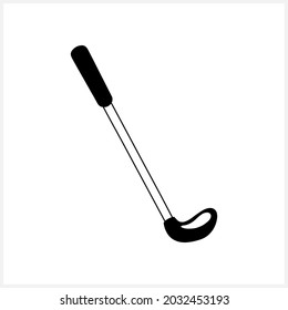 Stencil sport element isolated on white. Clipart golf. Vector stock illustration. EPS 10