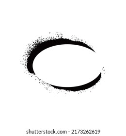 Stencil spray paint frame. Grunge graffiti style black frame. Isolated vector illustration with drop paint border. Stencil spray effect.