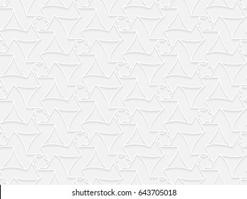Stencil template of white Arabesque laser paper cut in Arabic seamless pattern for Ramadan Kareem or Islamic festival.Lace vector illustration for wedding invitation and greeting card in vintage 