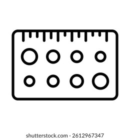 Stencil Tool Vector Line Icon Design