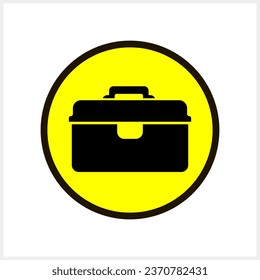 Stencil toolbox icon Work clipart Yellow button Vector stock illustration EPS 10