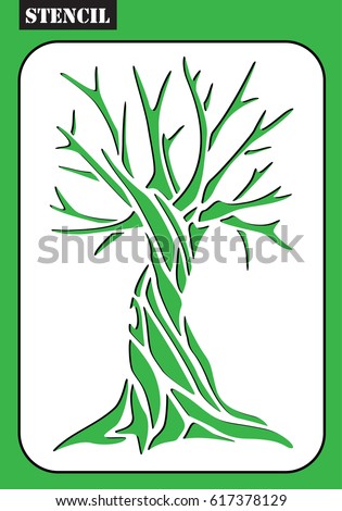 stencil tree silhouette decorative simple tree stock vector royalty simple tree stencil