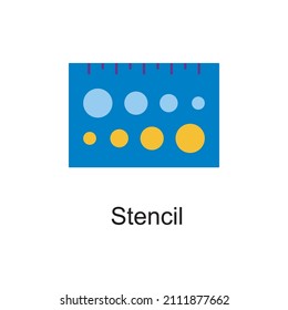 Stencil vector Flat Icon Design illustration. Home Improvements Symbol on White background EPS 10 File