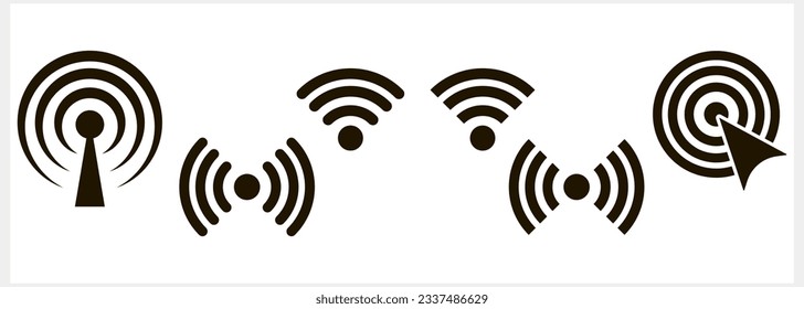 Stencil wifi icon isolated echnologe clipart Vector stock illustration EPS 10