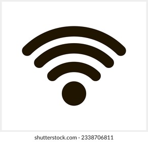 Icono Stencil wifi aislado ecnologe clipart Vector ilustración material EPS 10