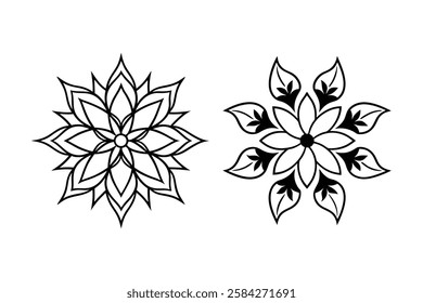 stencils crafting flower art vector outline