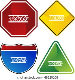 Stent Clogged Artery icon set