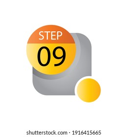 step 09 label vector template design illustration