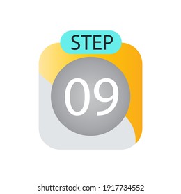 step 09 label vector template design illustration