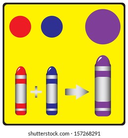 Step 1: Primary Color Mixing to be Purple, EPS 10 easy editing